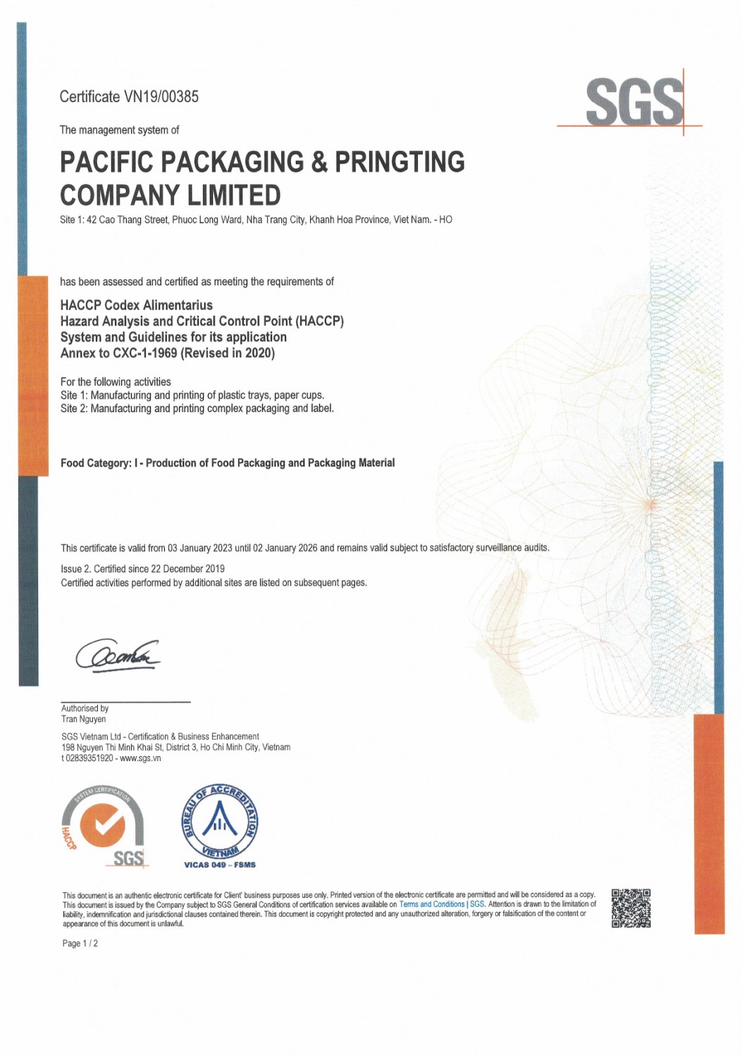 Chứng nhận ISO 9001 : 2015